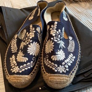 Navy and Whit Soludo Espadrilles